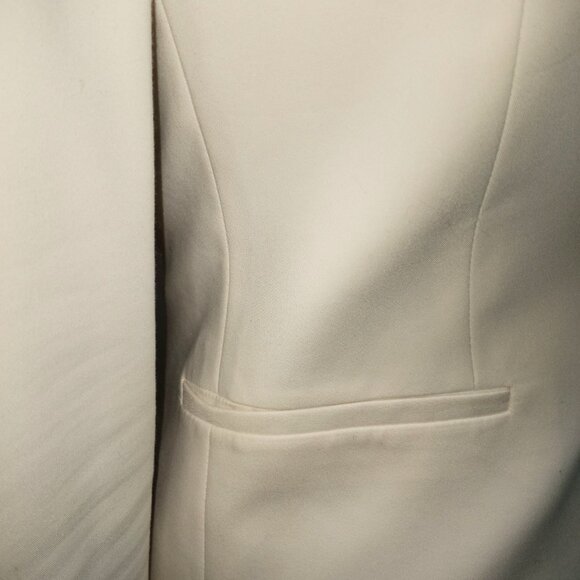ZARA OFF-WHITE SINGLE BREAST JACKET/BLAZER SZ M - Picture 8 of 9